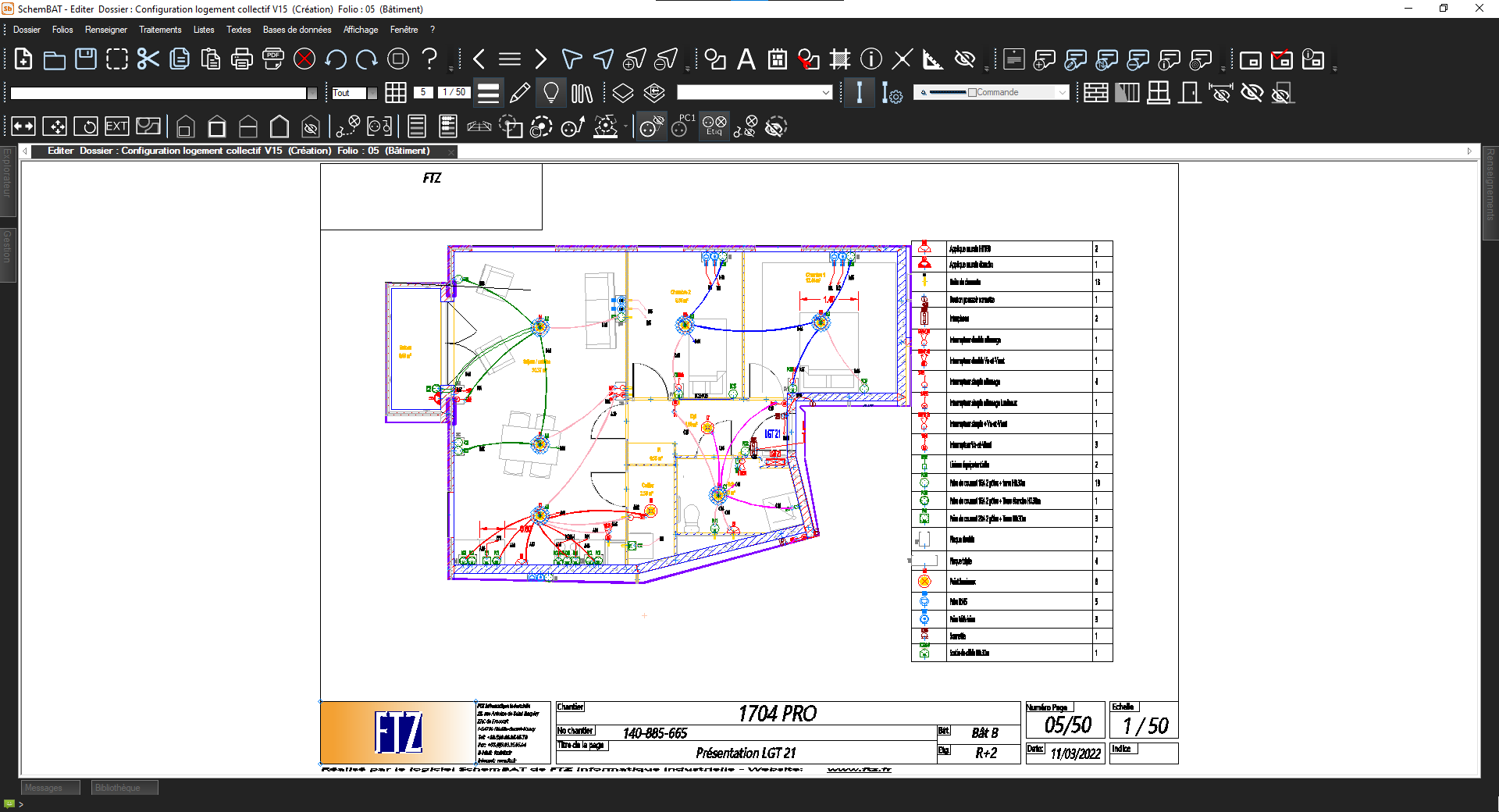 SchemBAT : DAO CAO pour les études du câblage des bâtiments