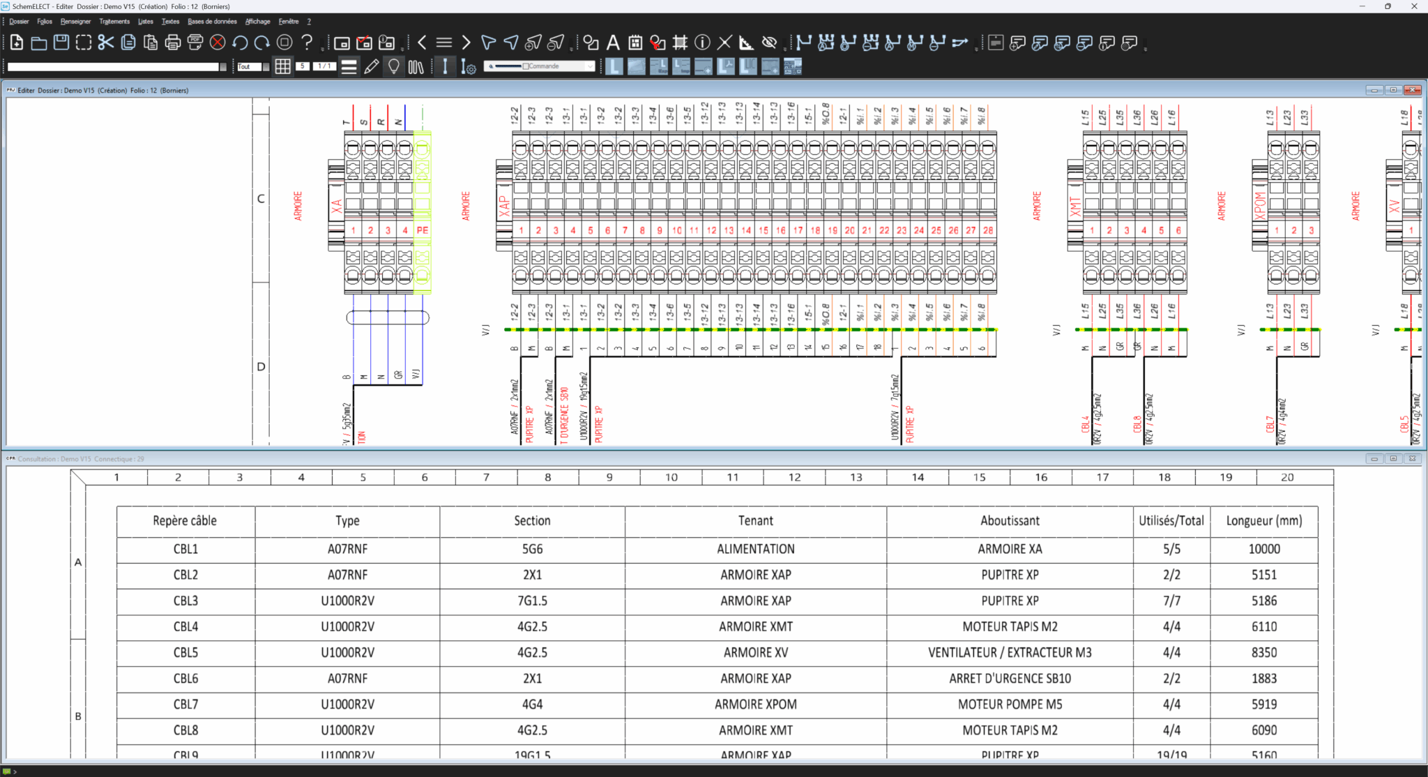 Terminal Block Layout Design SchemBAT | Control diagrams and terminal blocks