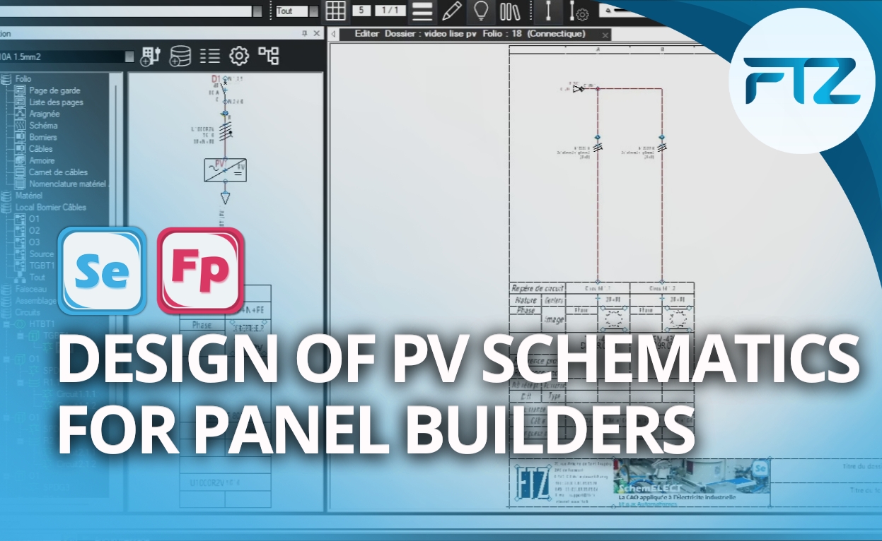 design of PV schematics for panel builders